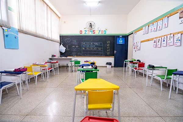 sala de aula dos alunos da educação infantil