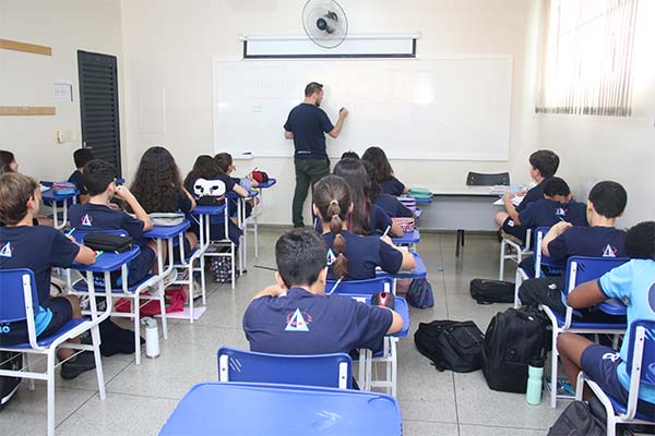 Sala de aula dos alunos do ensino fundamental II